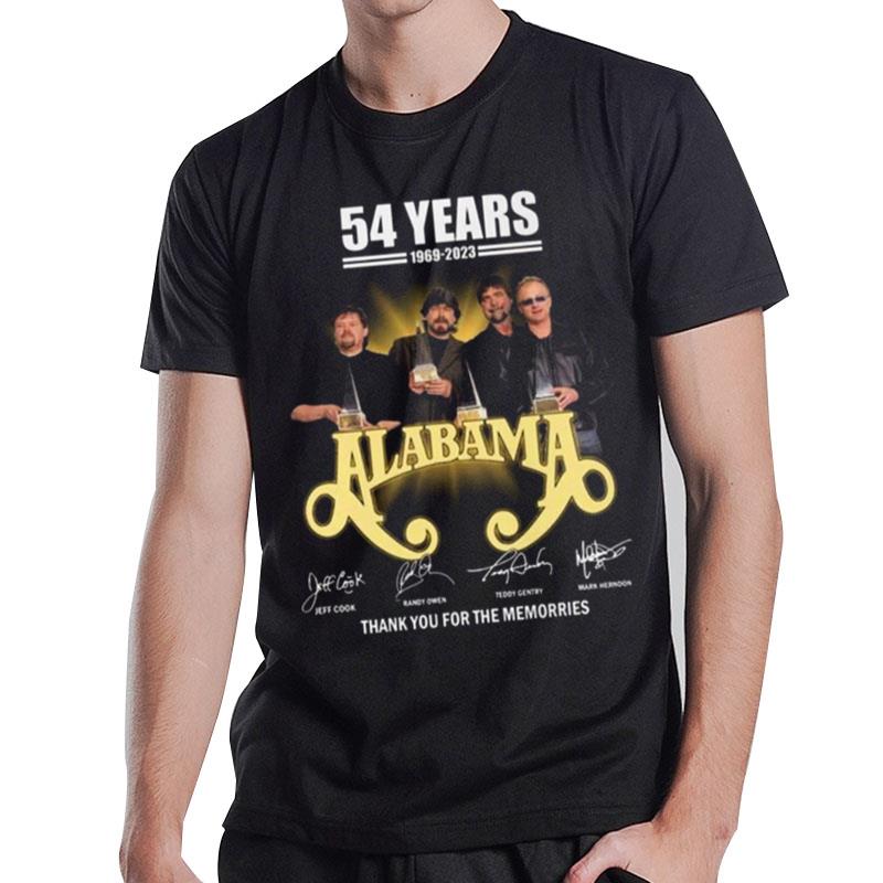 54 Years Alabama Thank You For The Memories Signatures T-Shirt