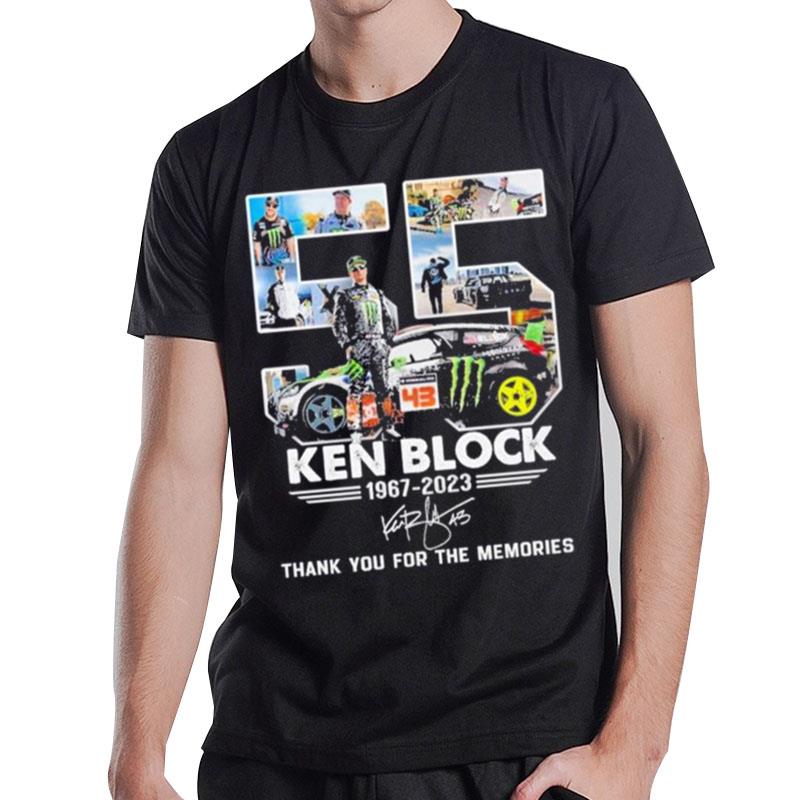 55 Ken Block 1967 2023 Thank You For The Memories Signature T-Shirt