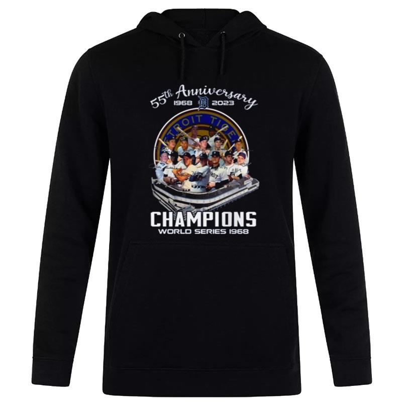 55Th Anniversary 1968 - 2023 Detroit Tigers Champions World Series 1968 Signatures Hoodie