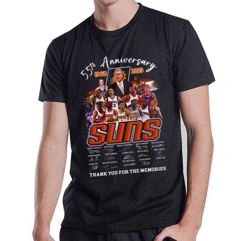 55Th Anniversary 1968 - 2023 Phoenix Suns Thank You For The Memories Signatures T-Shirt