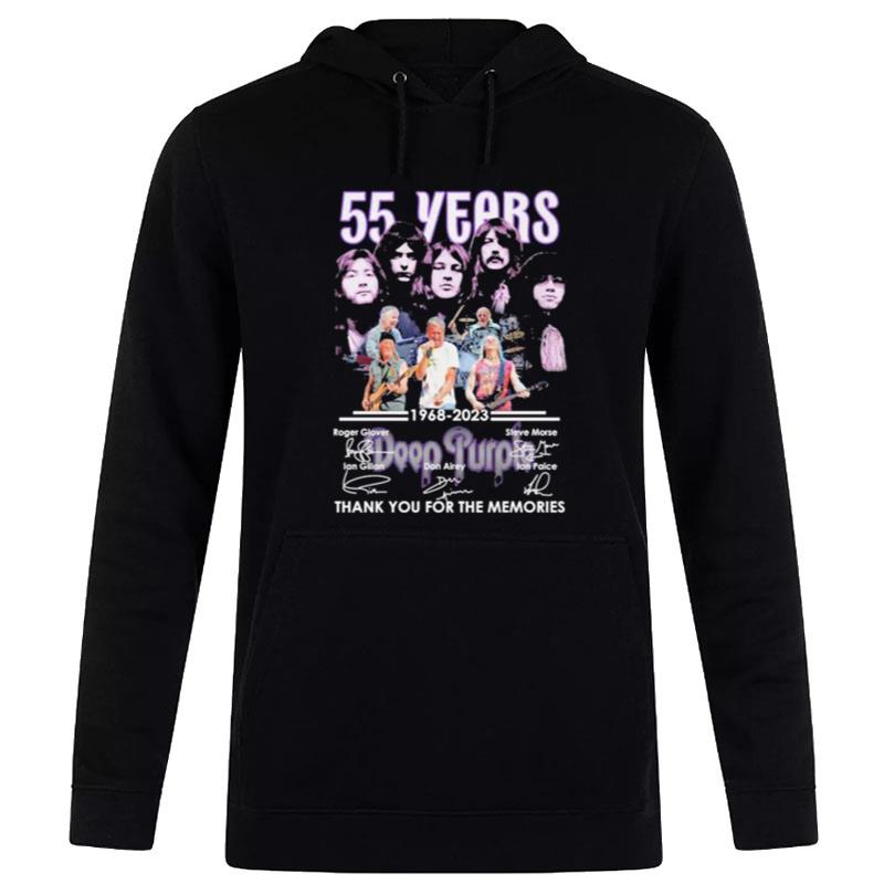 55 Years Of 1968 - 2023 Deep Purple Thank You For The Memories Signatures Hoodie