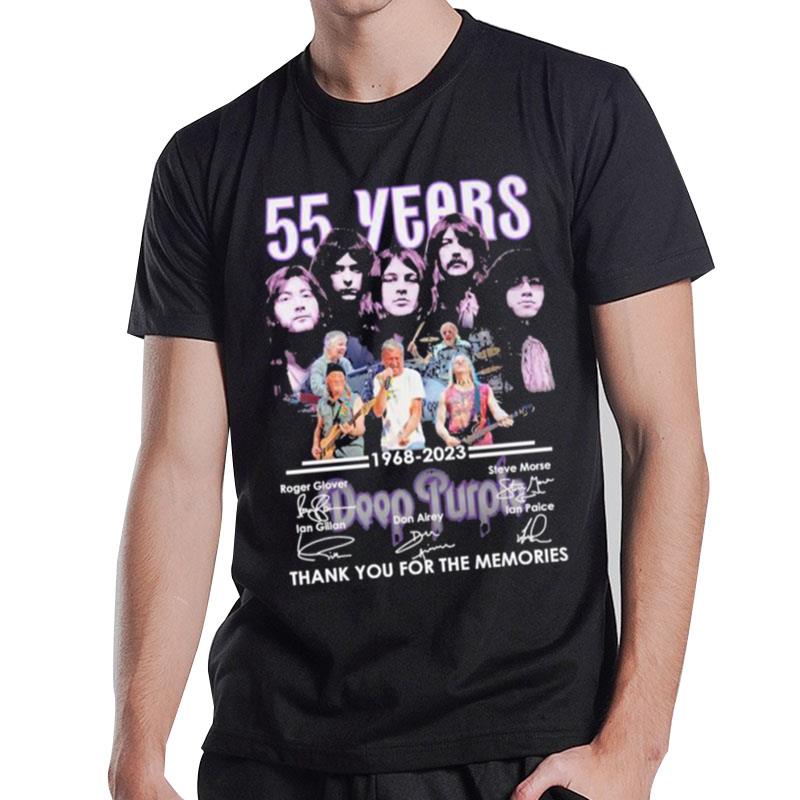 55 Years Of 1968 - 2023 Deep Purple Thank You For The Memories Signatures T-Shirt