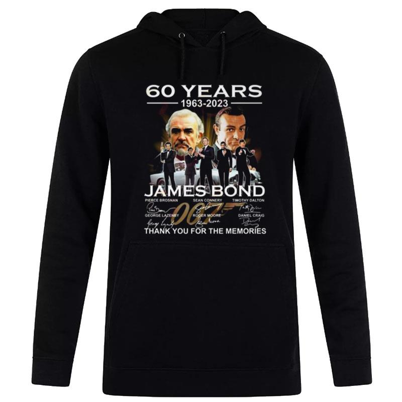 60 Years 1963 - 2023 James Bond Thank You For The Memories Signatures Hoodie