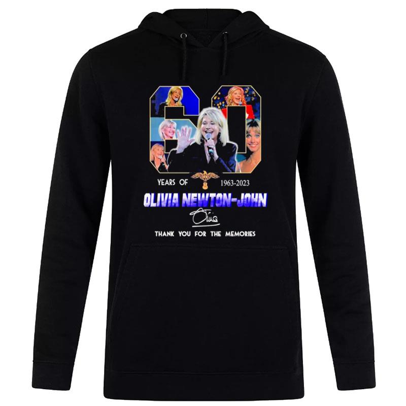 60 Years Of 1963 2023 Olivia Newton John Thank You For The Memories Signature Hoodie