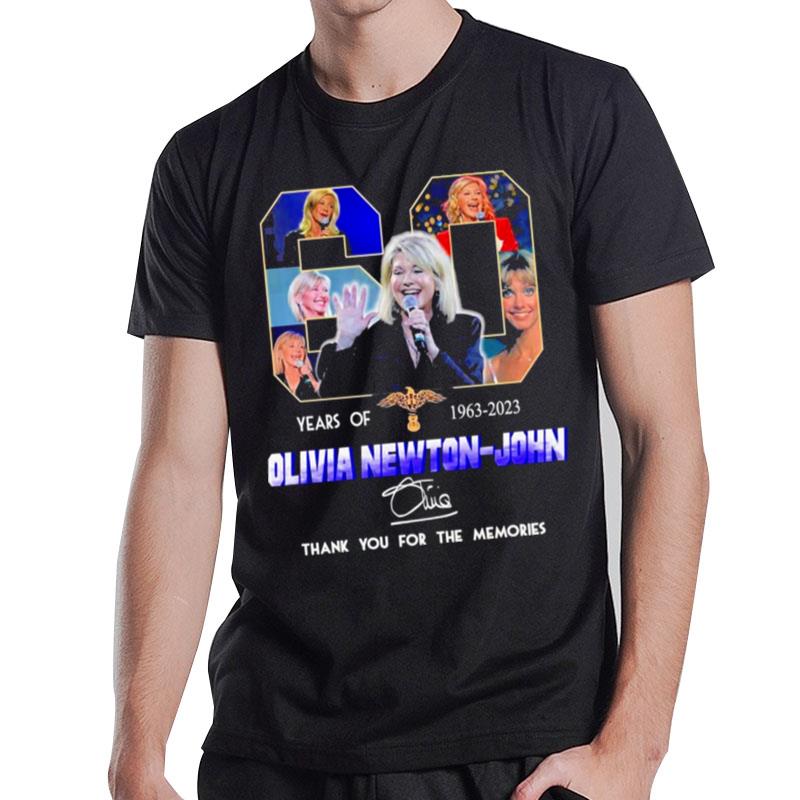 60 Years Of 1963 2023 Olivia Newton John Thank You For The Memories Signature T-Shirt