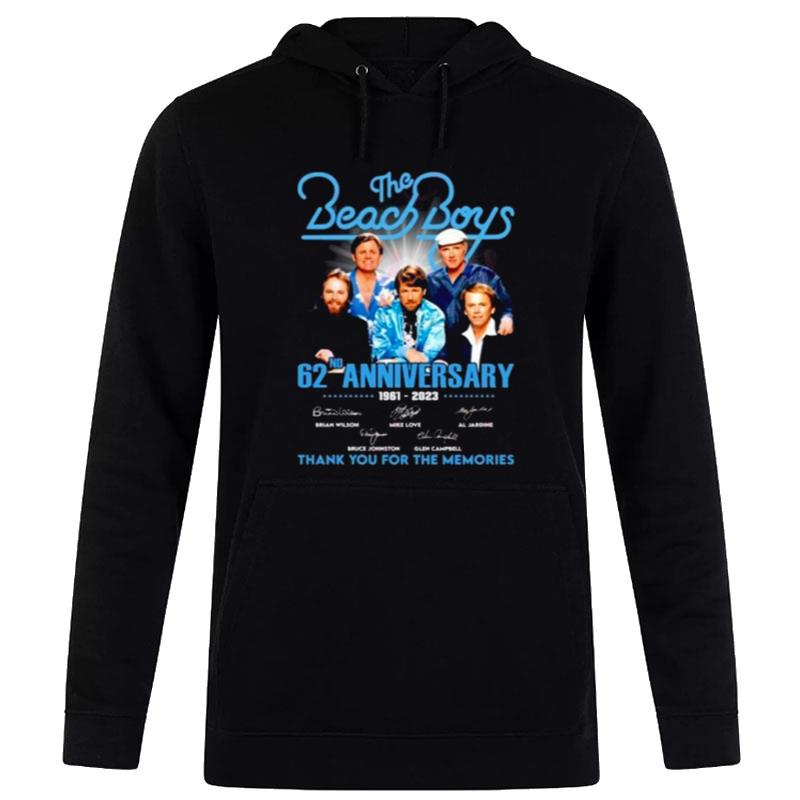 62Nd Anniversary 1961 - 2023 The Beach Boys Thank You For The Memories Signatures Hoodie