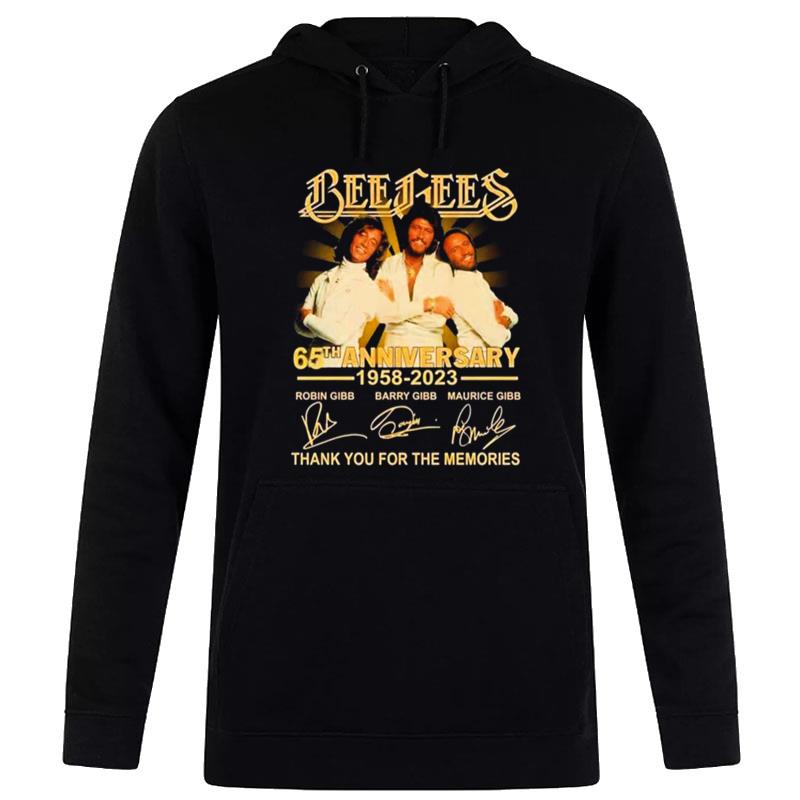 65Th Anniversary 1958 2023 Robin Gibb Barry Gibb Maurice Gibb Signature Thank You For The Memories Hoodie