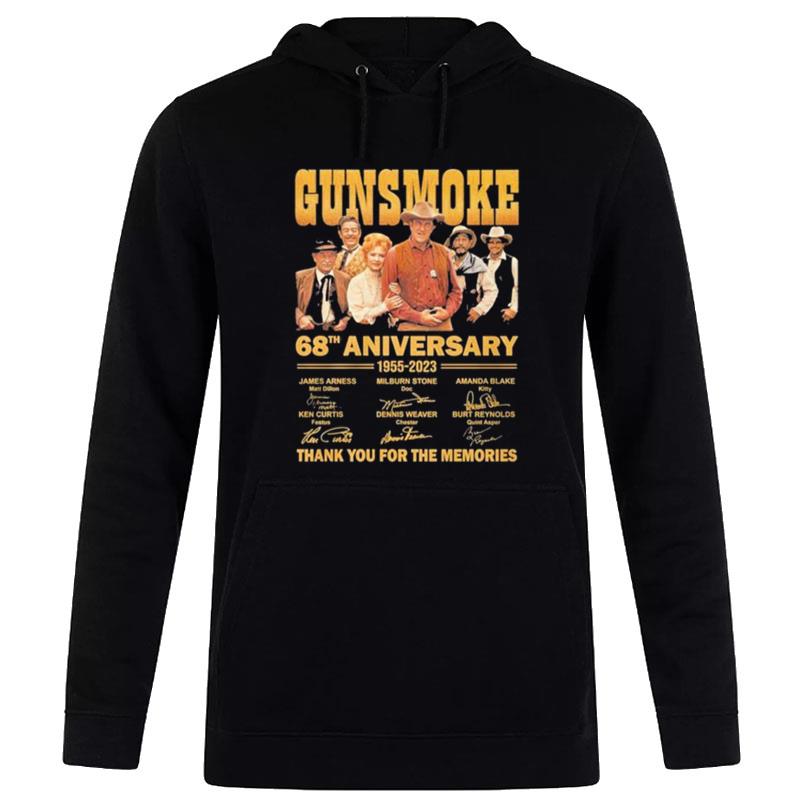 68Th Anniversary 1955 - 2023 Gunsmoke Thank You For The Memories Signatures Hoodie