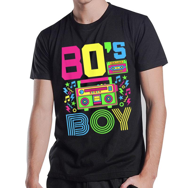 80S Boy 1980S Fashion 80 Theme Party Outfit Eighties Costume T-Shirt