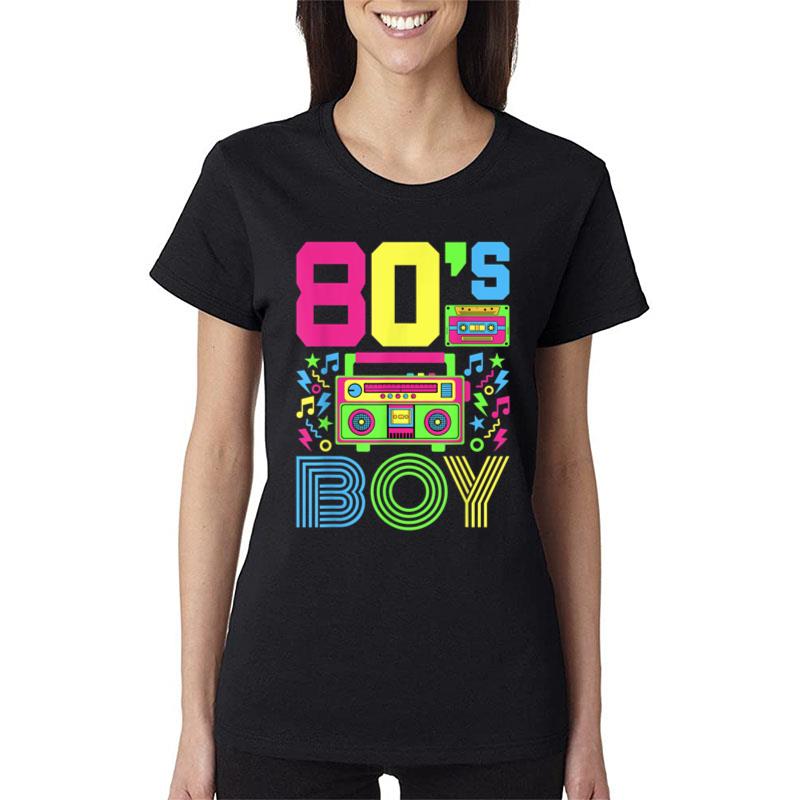 80S Boy 1980S Fashion 80 Theme Party Outfit Eighties Costume Women T-Shirt