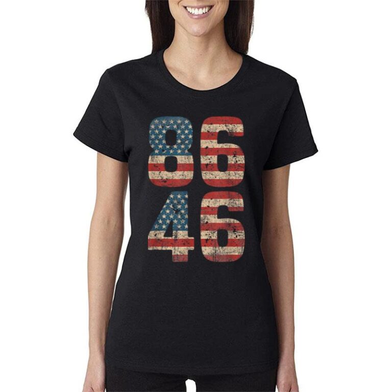 86 46 Impeach Biden 46 Vintage Distressed 8646 Anti Biden Women T-Shirt