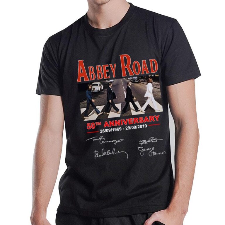 Abbey Road The Beatles 50Th Anniversary Signature T-Shirt