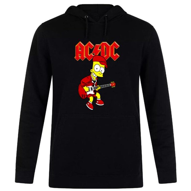 Ac Dc Guitarist Bart Simpson Hoodie