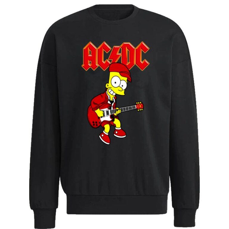 Ac Dc Guitarist Bart Simpson Sweatshirt