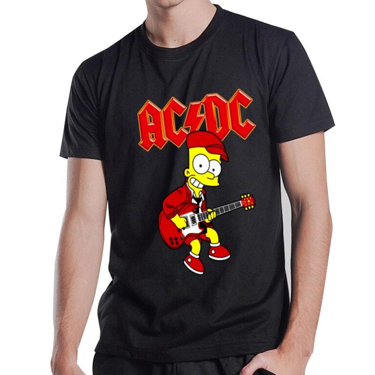 Ac Dc Guitarist Bart Simpson T-Shirt