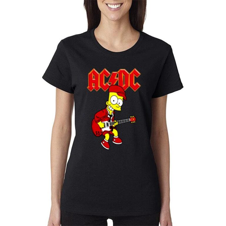 Ac Dc Guitarist Bart Simpson Women T-Shirt