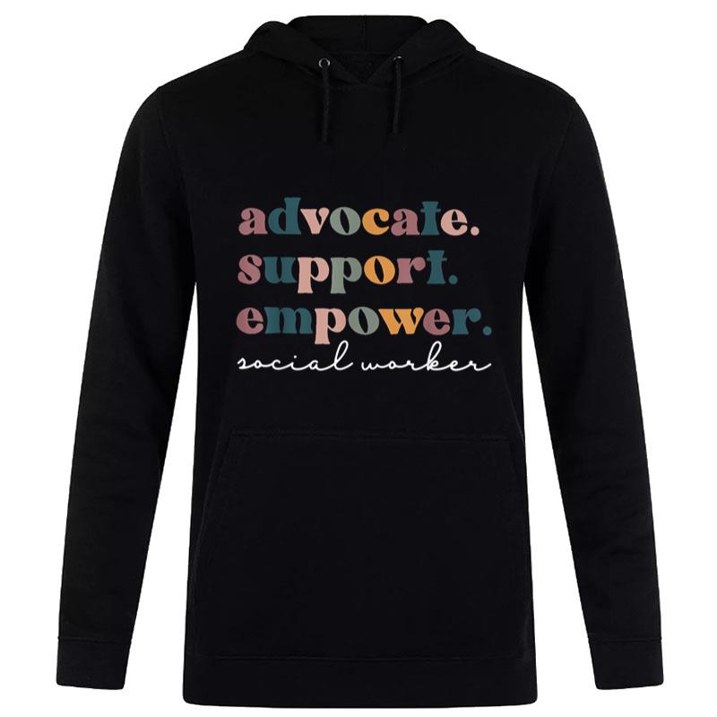 Advocate Support Empower Groovy Social Worker Graduation MSW Women T-Shirt