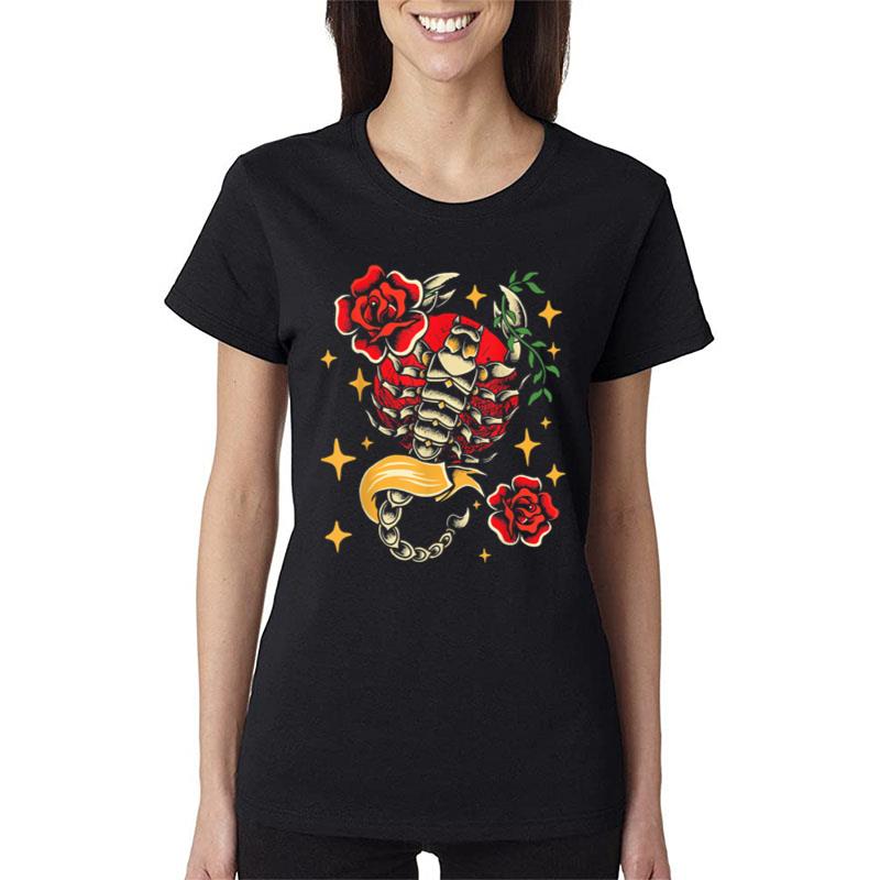 Aesthetic Scorpion Lover Scorpio Zodiac Arachnid Women T-Shirt