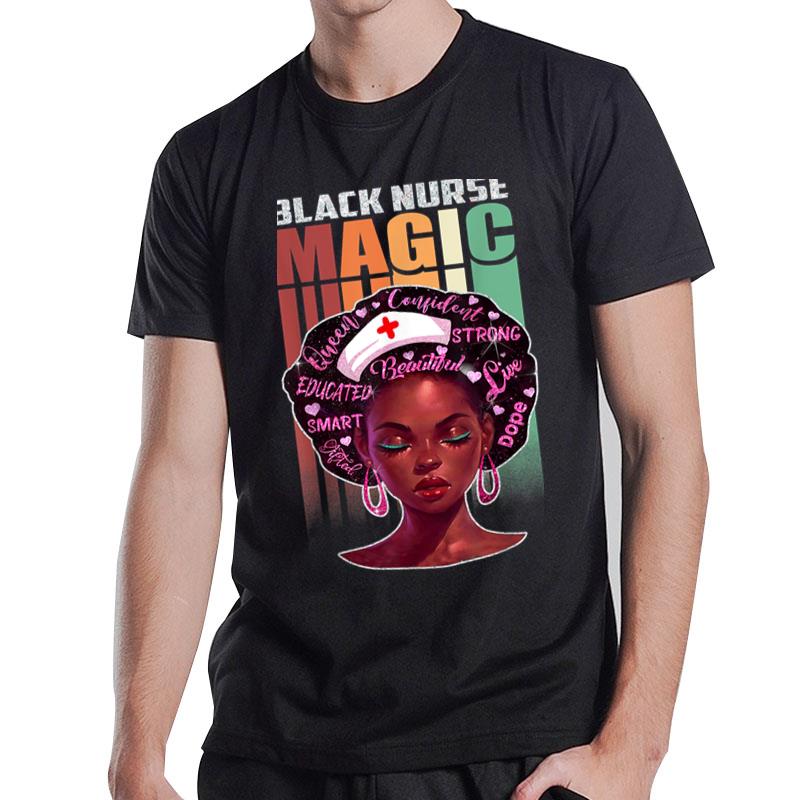 African American Nurse Black History Month Pride Black Women T-Shirt