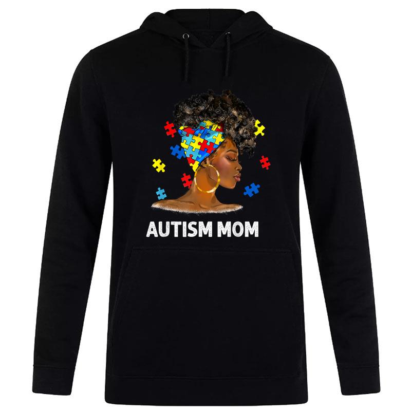 African Black Autism Mom Afro Mother Autism Awareness Mama Women T-Shirt