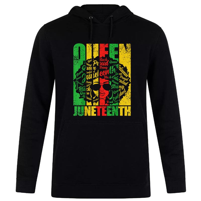 Afro Natural Hair Juneteenth Queen African American Hoodie