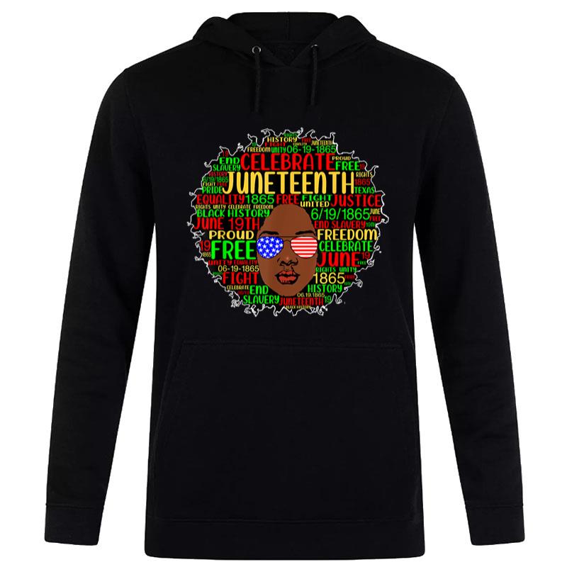 Afro Rd Art Juneteenth History Natural Hair Sunglasses Hoodie