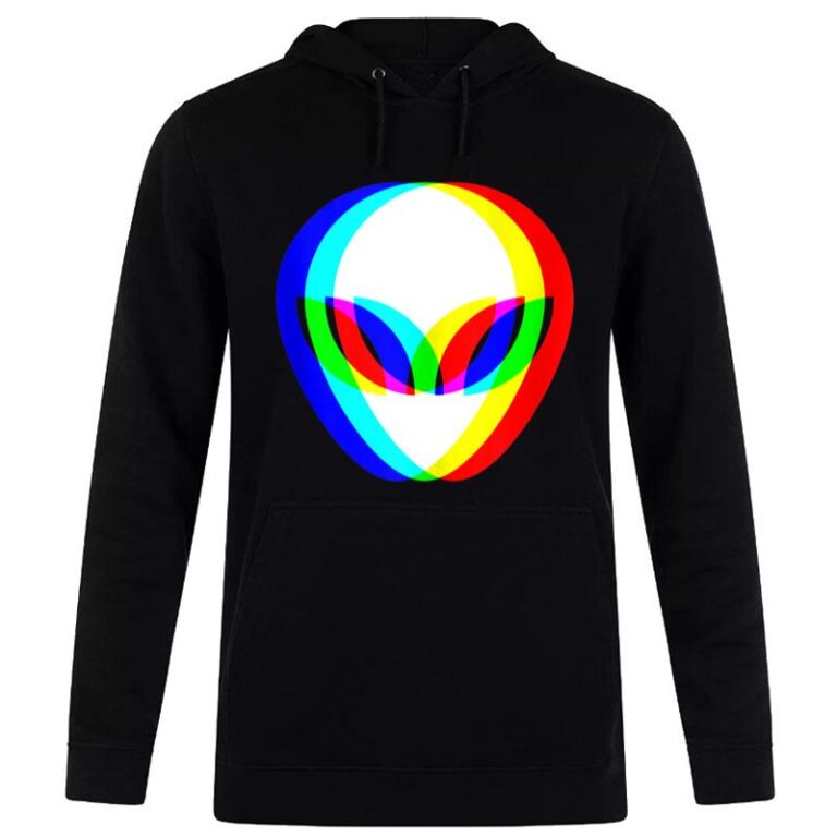 Alien Head Trippy Vaporwave Techno Rave Edm Music Festival Hoodie