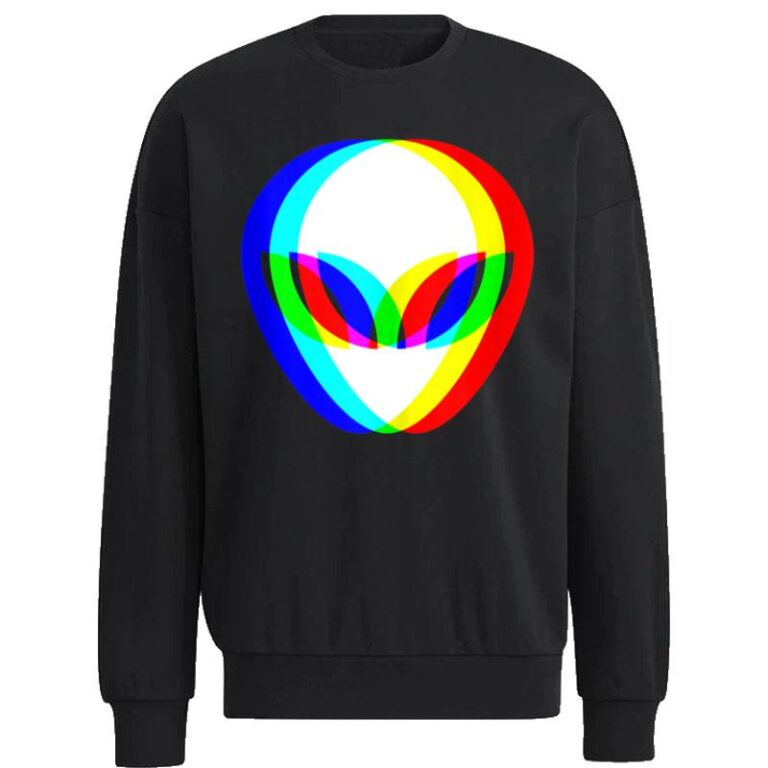 Alien Head Trippy Vaporwave Techno Rave Edm Music Festival Sweatshirt