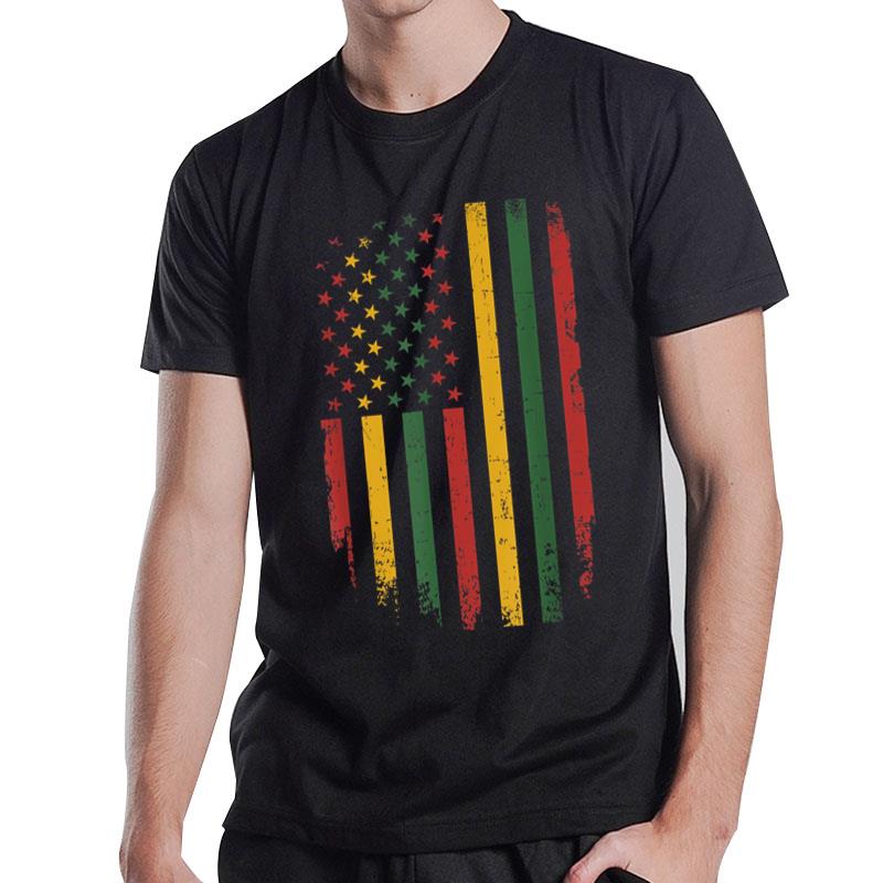 American African Flag For Black History Freedom Day T-Shirt