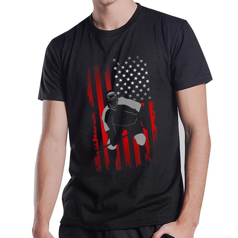 American Flag Hockey T-Shirt