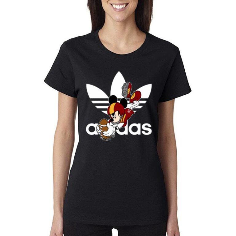 American Football Mickey Mouse Adidas Women T-Shirt