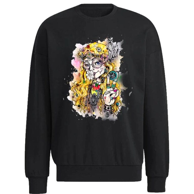 American Native Hippie Girl Sweatshirt