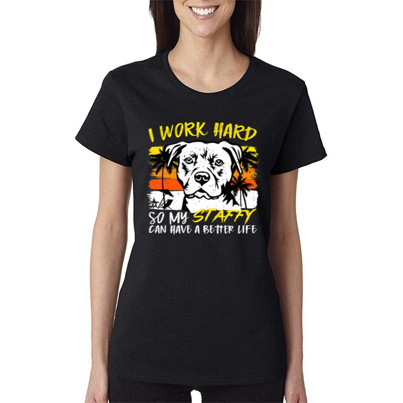 American Staffordshire Terrier Distressed Retro Vintage Women T-Shirt