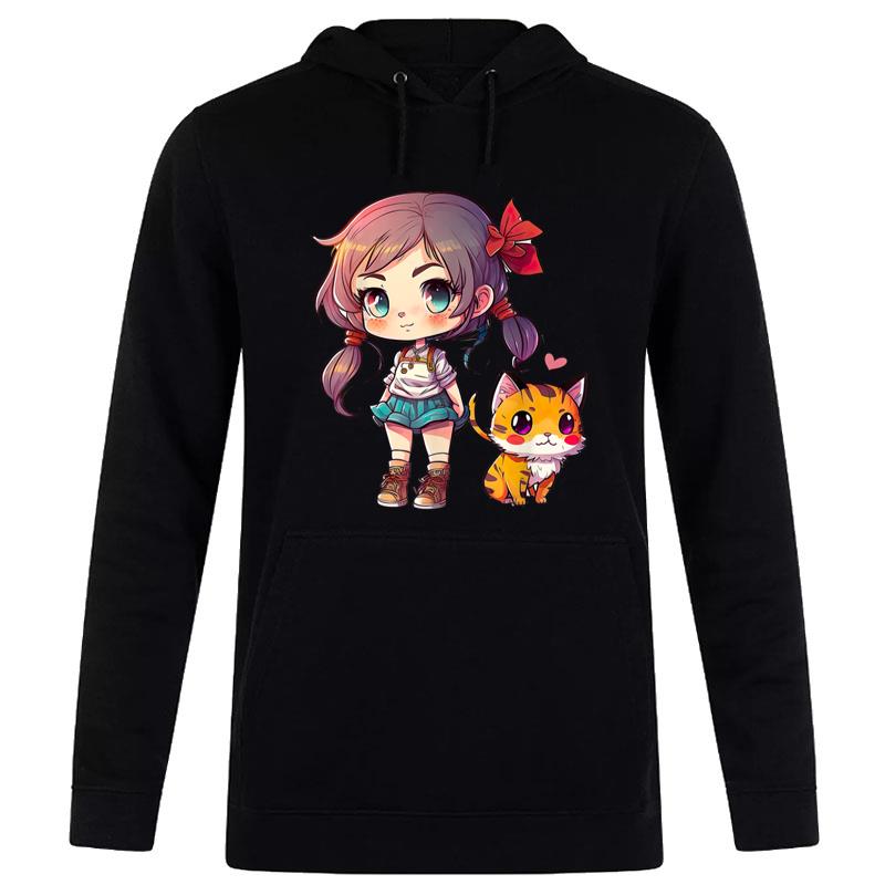 Anime and Cats Lover for Teen Manga kawaii Graphic Otaku Women T-Shirt