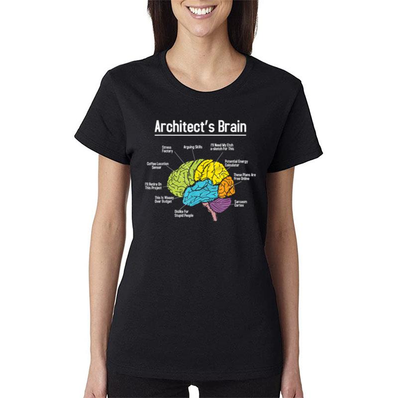 Architect'S Brain Architect Architecture Design Plan Build Women T-Shirt