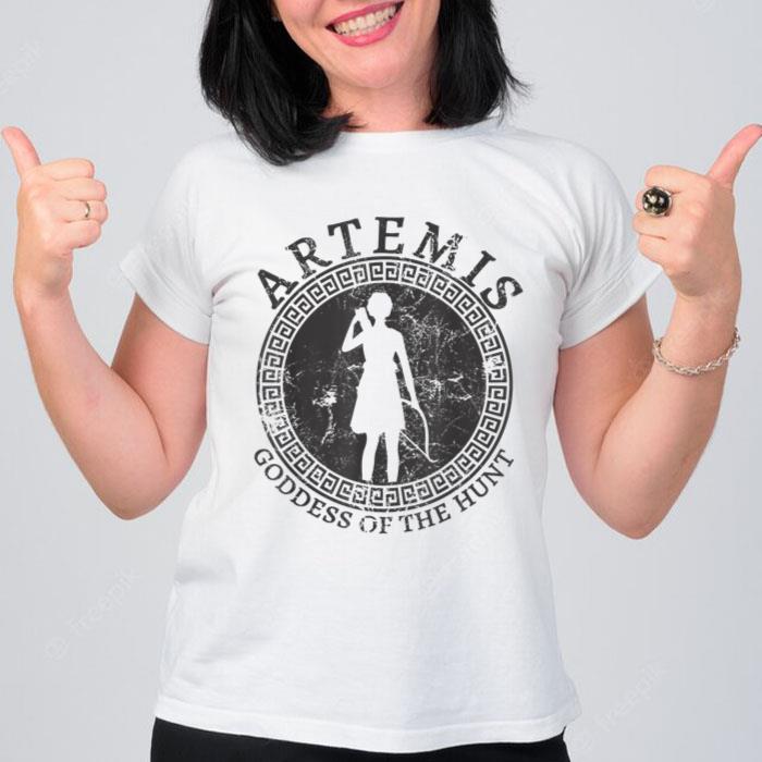 Artemis Greek Goddess Of The Hunt Ancient Greece Mythology Women T-Shirt