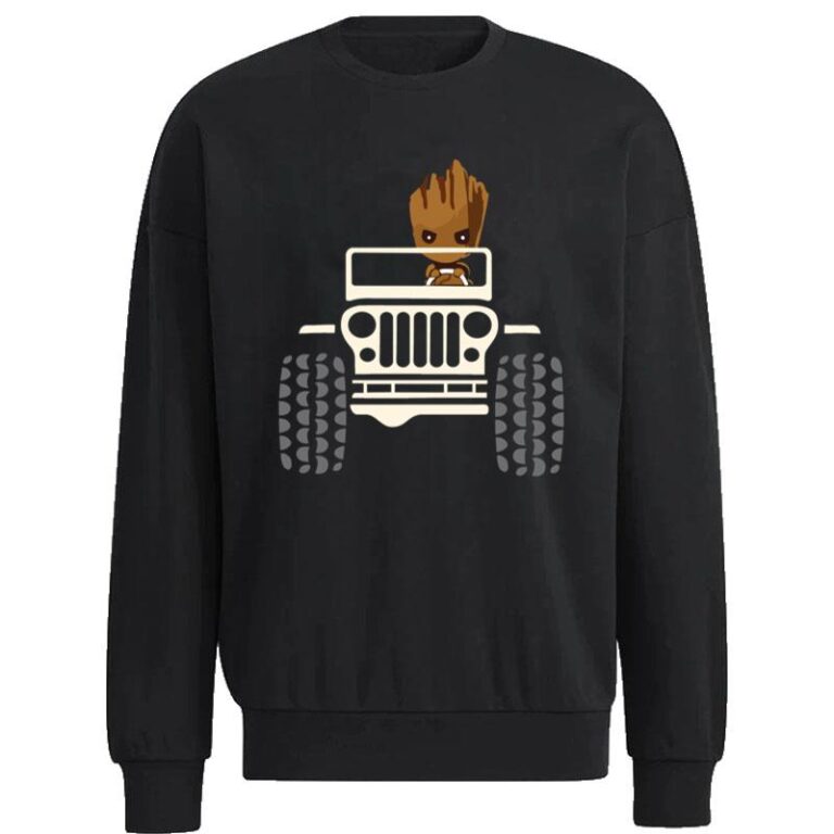 Baby Groot Drive Jeep Sweatshirt