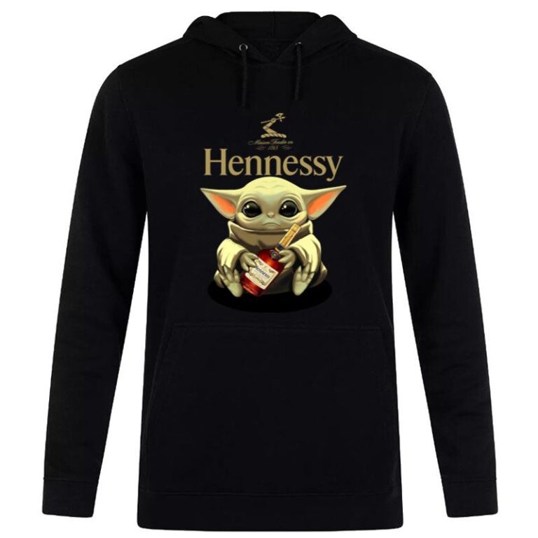 Baby Yoda Hugs Hennessy Bottle Star Wars Hoodie