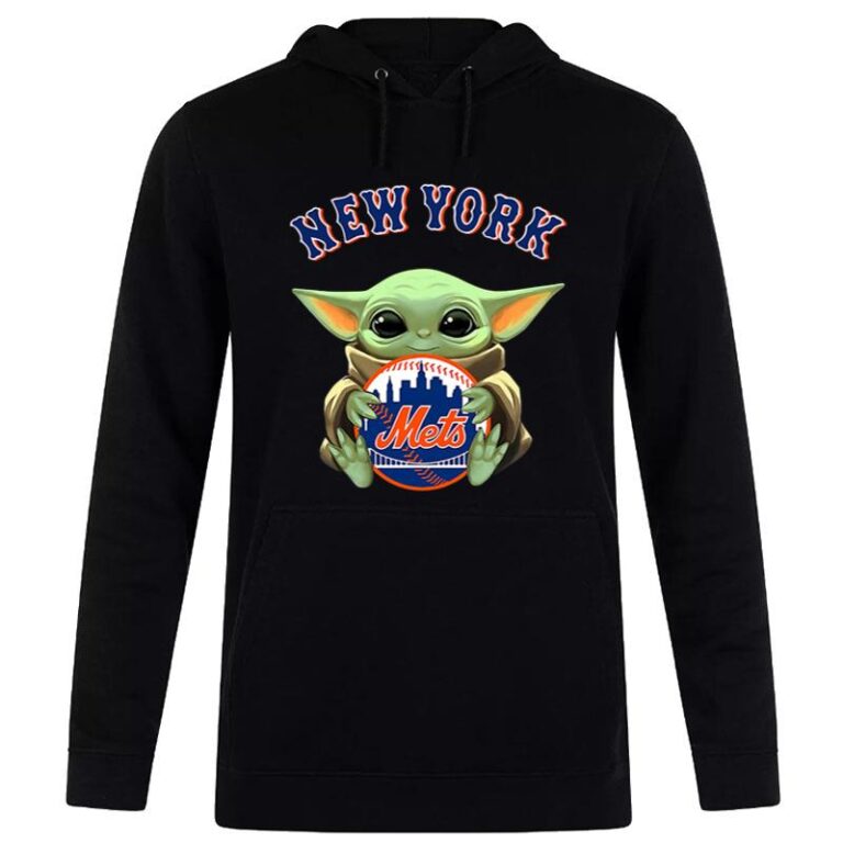 Baby Yoda Hugs The New York Mets Baseball Hoodie