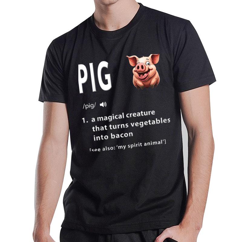 Bacon Shirt Funny Pig Definition Hilarious Bacon Lover T-Shirt