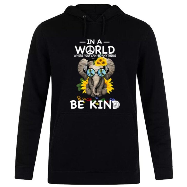 Be Kind Elephant Sunflower Hoodie