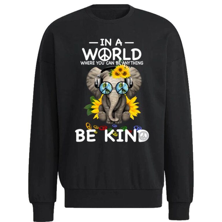 Be Kind Elephant Sunflower Sweatshirt