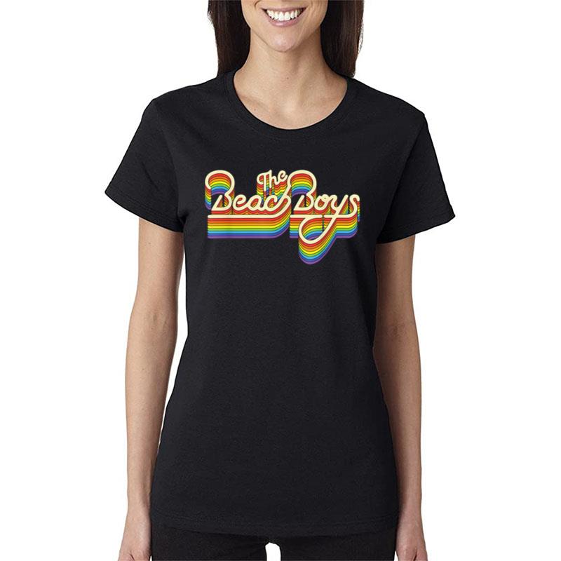 Beach Boys Rainbow Ripple Logo Women T-Shirt