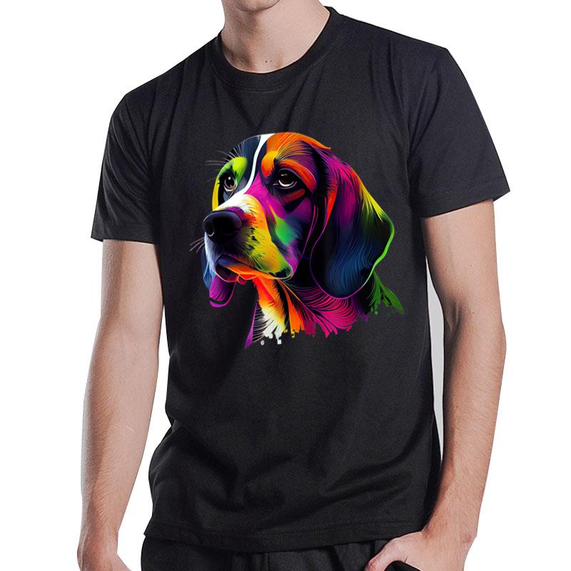 Beagle Lovers Pop Art Beagle Design Funny Beagle T-Shirt