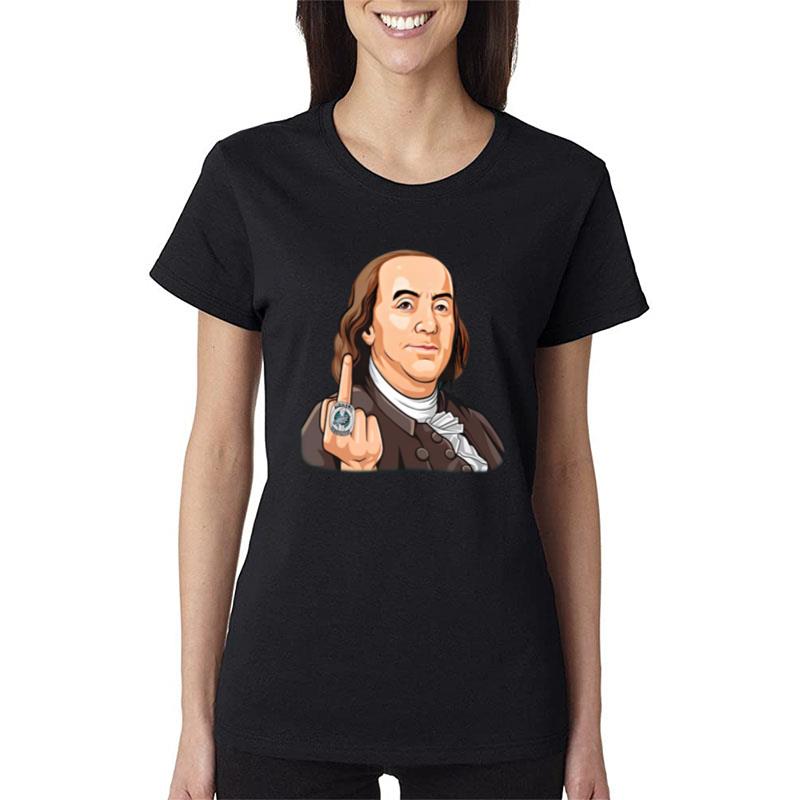 Benjamin Franklin Middle Finger Women T-Shirt