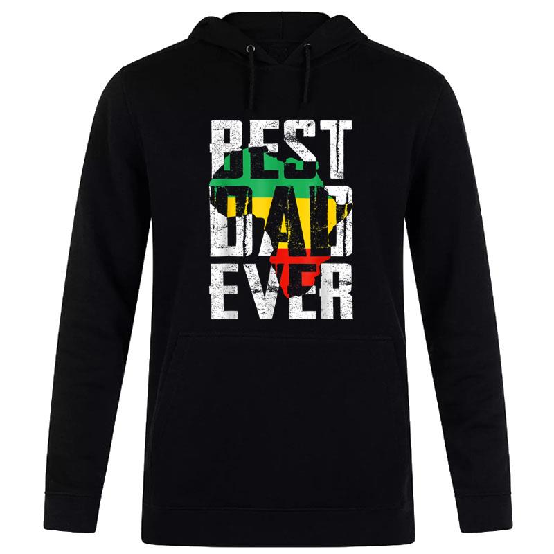 Best Dad Ever Juneteenth Africa Map Hoodie