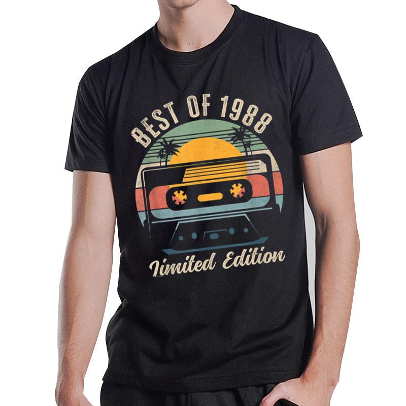 Best Of 1988 34Th Birthday Gifts Limited Edition 34 Year Old T-Shirt