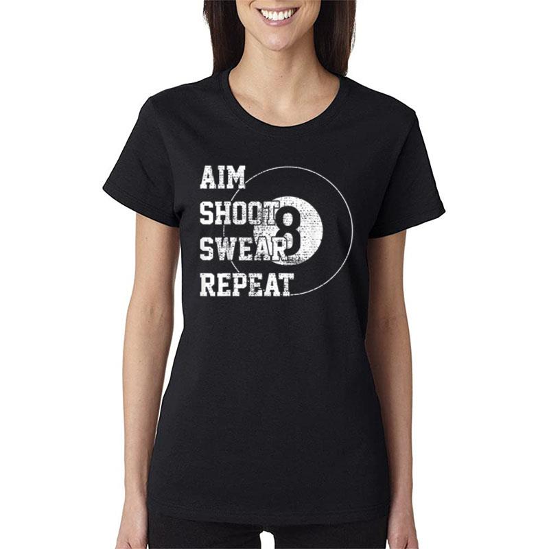 Billard Billiards 8 Eight Ball Retro Women T-Shirt