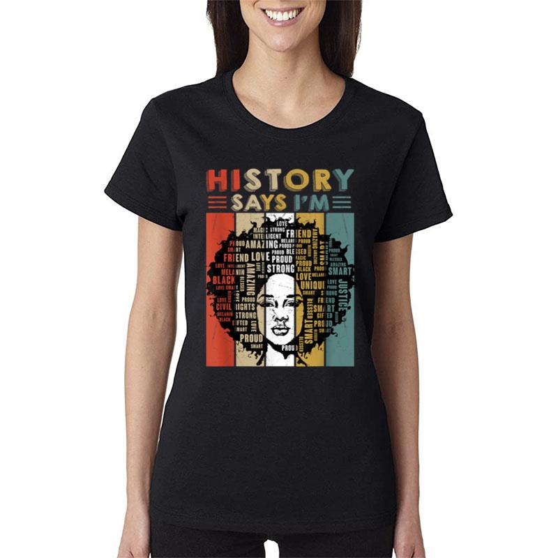 Black Afro Woman Melanin Girl Black History Month Motivation Ver 1 Women T-Shirt