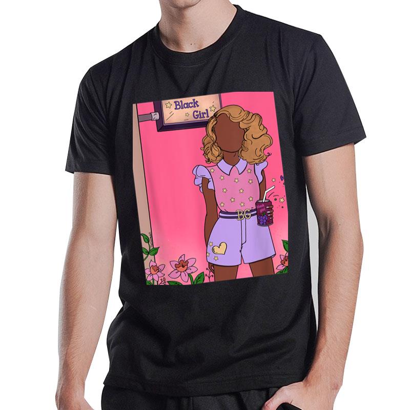 Black Girl Valentineu2019S Day T-Shirt